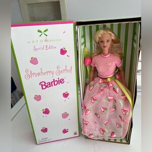Vintage Strawberry Sorbet Barbie Doll Avon Exclusive Special Edition 1998